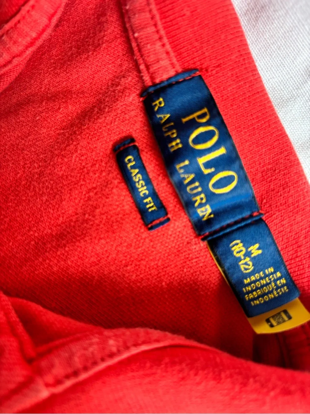 Ralph Lauren Boys' Red Polo Shirt with Yellow Pony MEDIUM 10-12